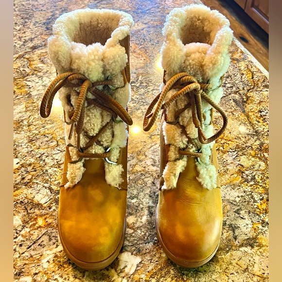 sorel joan of arctic genuine shearling lined wedge ii boot